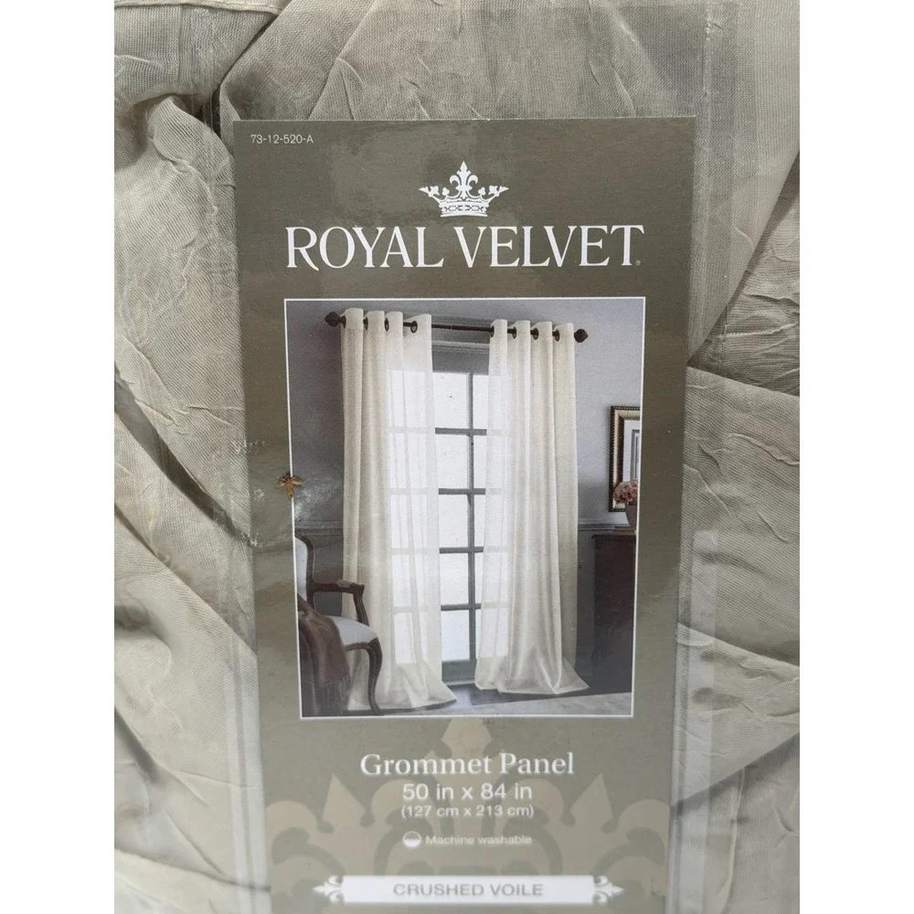 JCP Royal Velvet Grommet Panel Crushed Voile 50